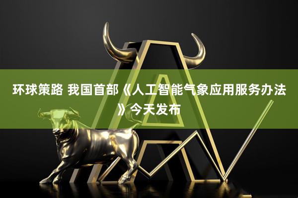 环球策路 我国首部《人工智能气象应用服务办法》今天发布